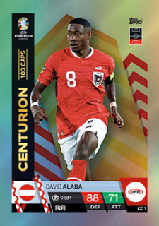 David Alaba Austria Topps Match Attax EURO 2024 Centurion #CC1